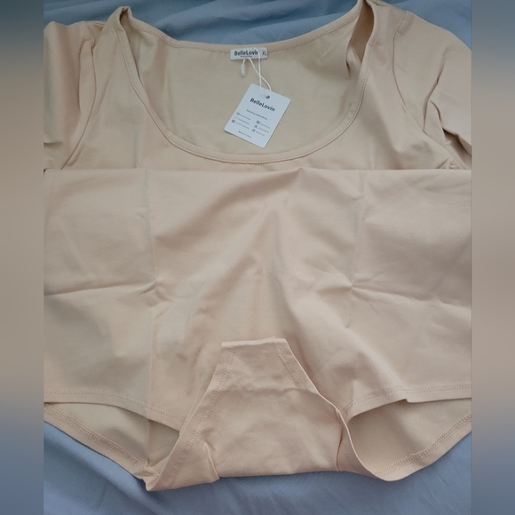 *NWT BelleLovin Round Neck T Shirts Basic Short sleeve Bodysuit Top - Picture 3 of 6